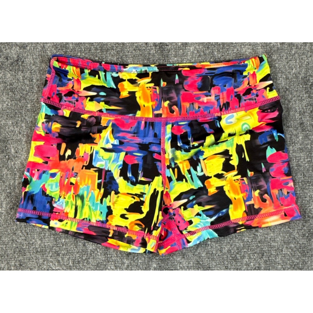 Epic MMA Gear Womens Size S Neon Print Compression Athletic Shorts NEW